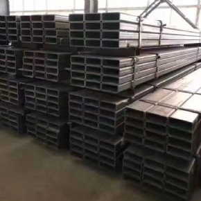 Black rectangular steel pipe